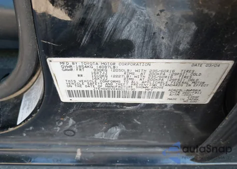 2004 Toyota Rav4 from USA, damaged, VIN JTEHD20VX46013190